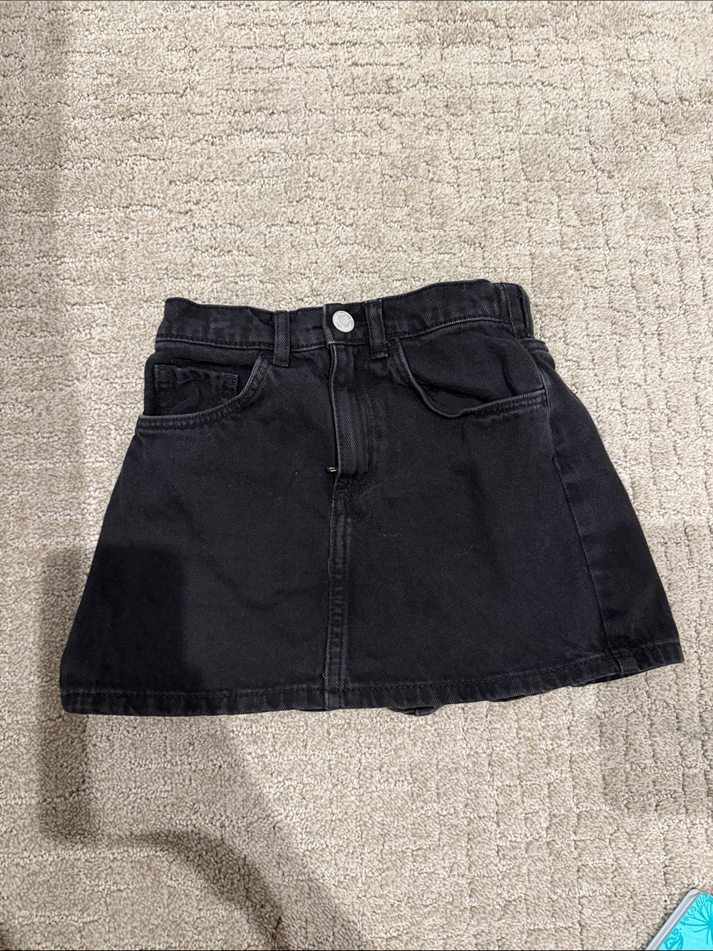 H&M Black Denim A-Line Skirt for Kids